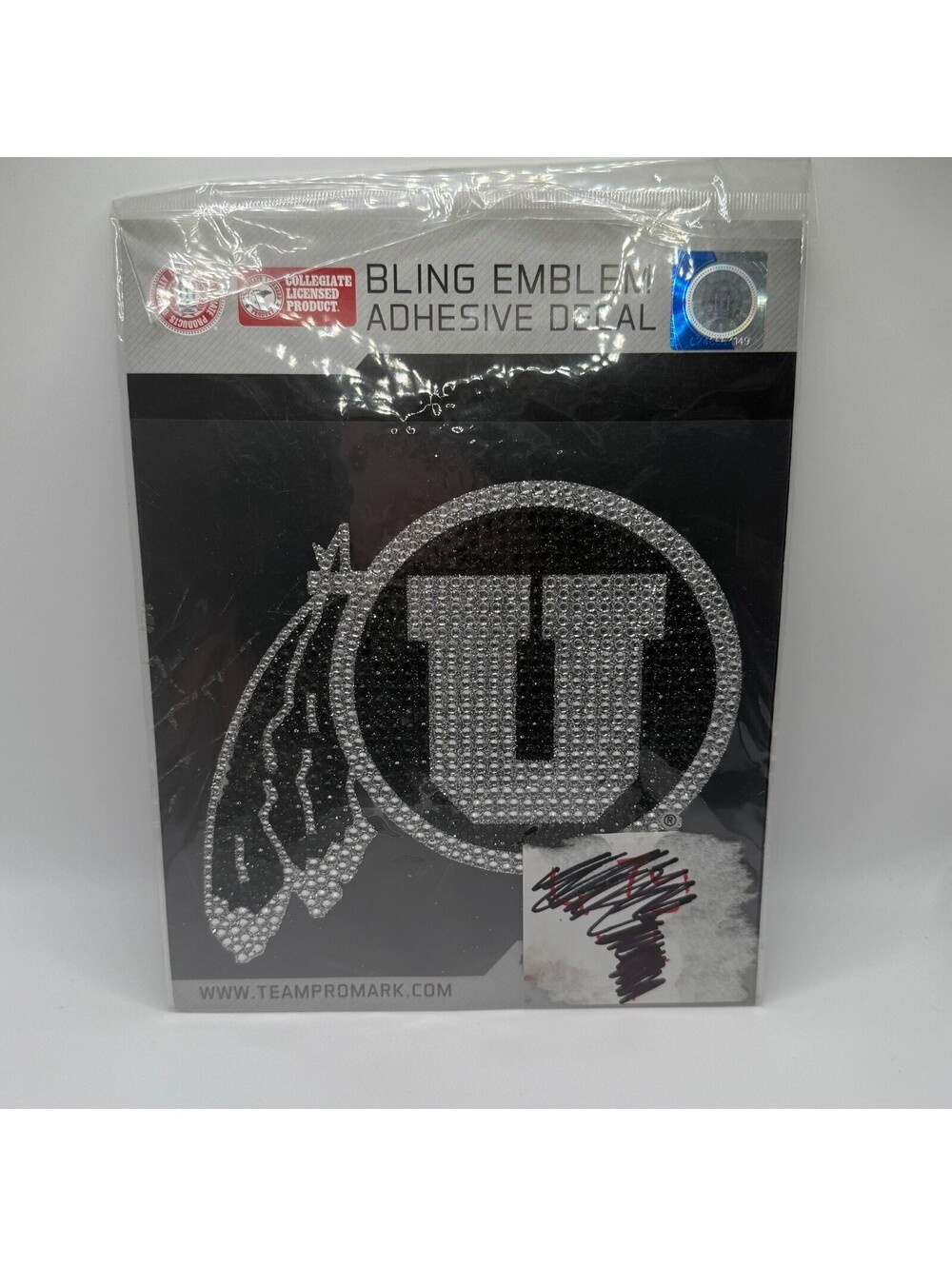 Utah Utes U Logo Bling Emblem Decal Sticker Team Promark NCAA "6x6" Nip Promark
